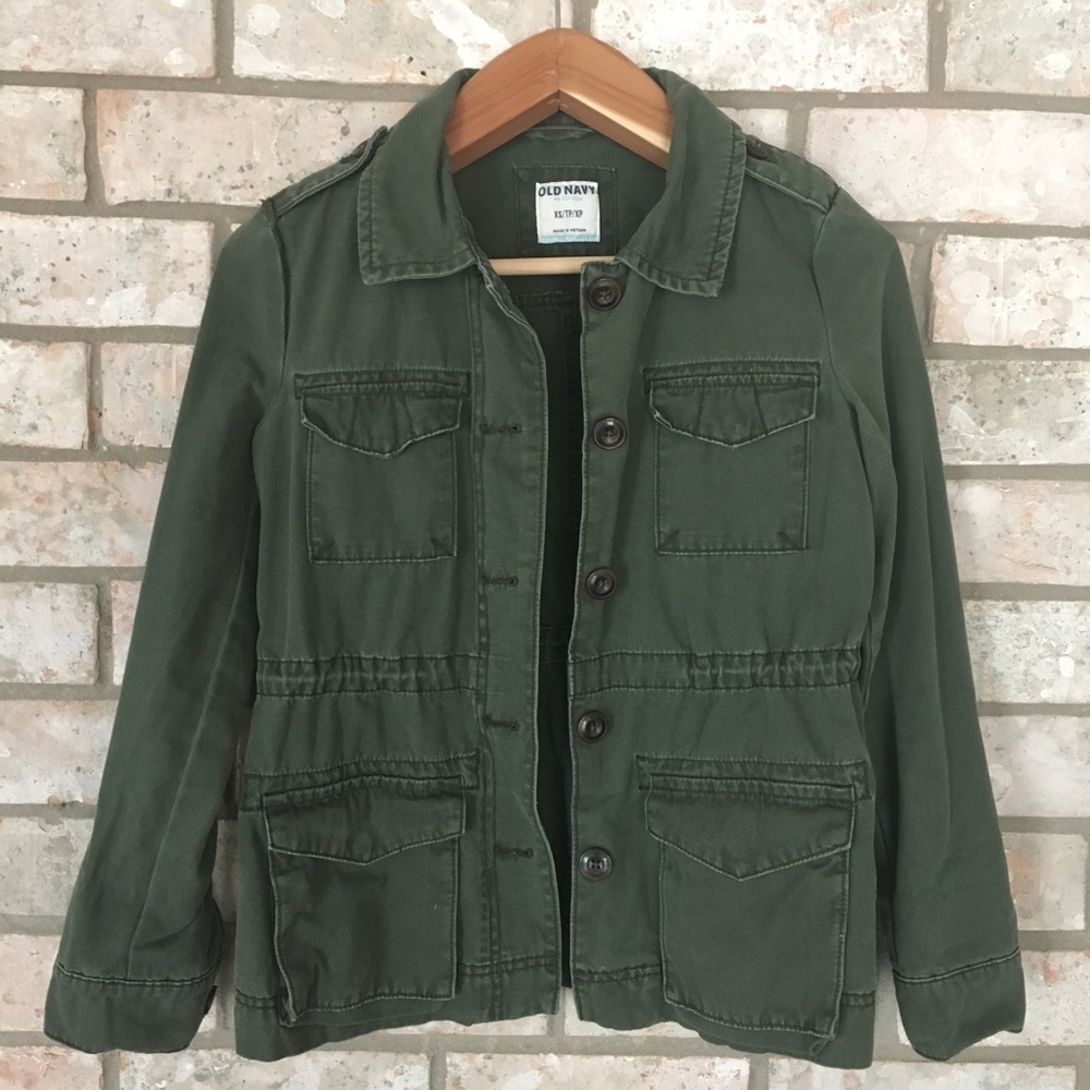 Olive green utility jacket